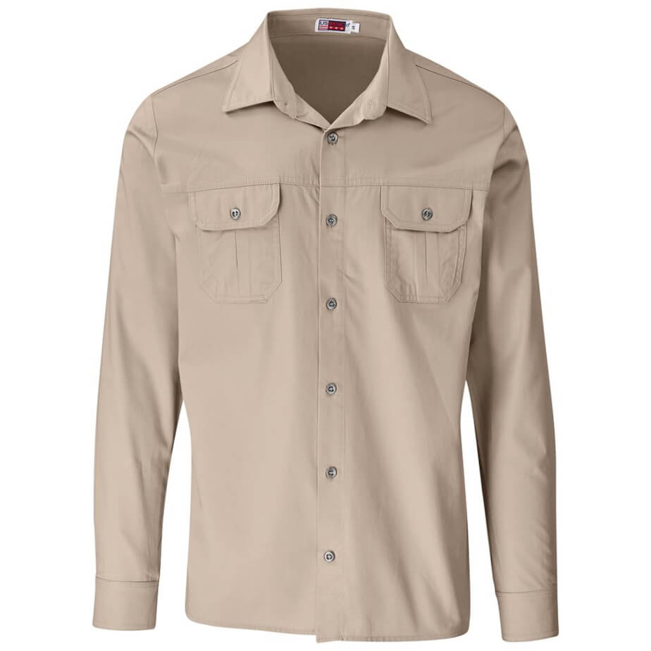 Mens Long Sleeve Wildstone Shirt Stone